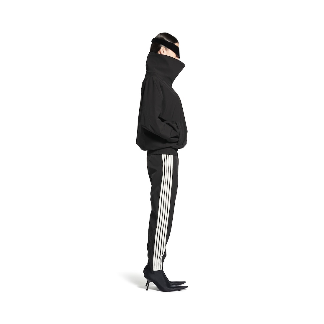 Women's Fitted Tracksuit Pants in Black - 3