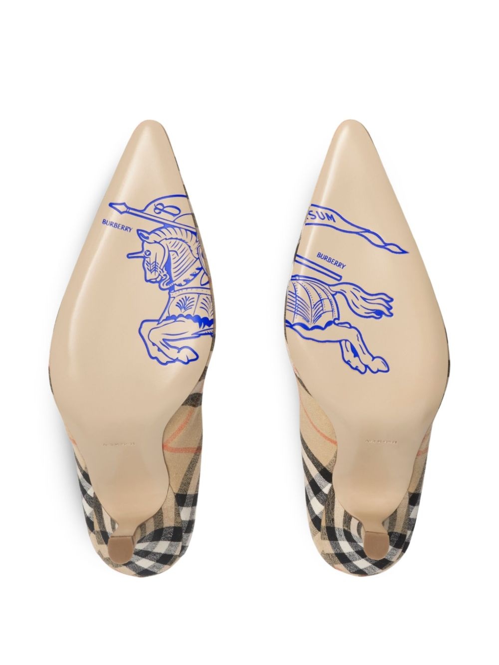 90mm checked Dame pumps​ - 5