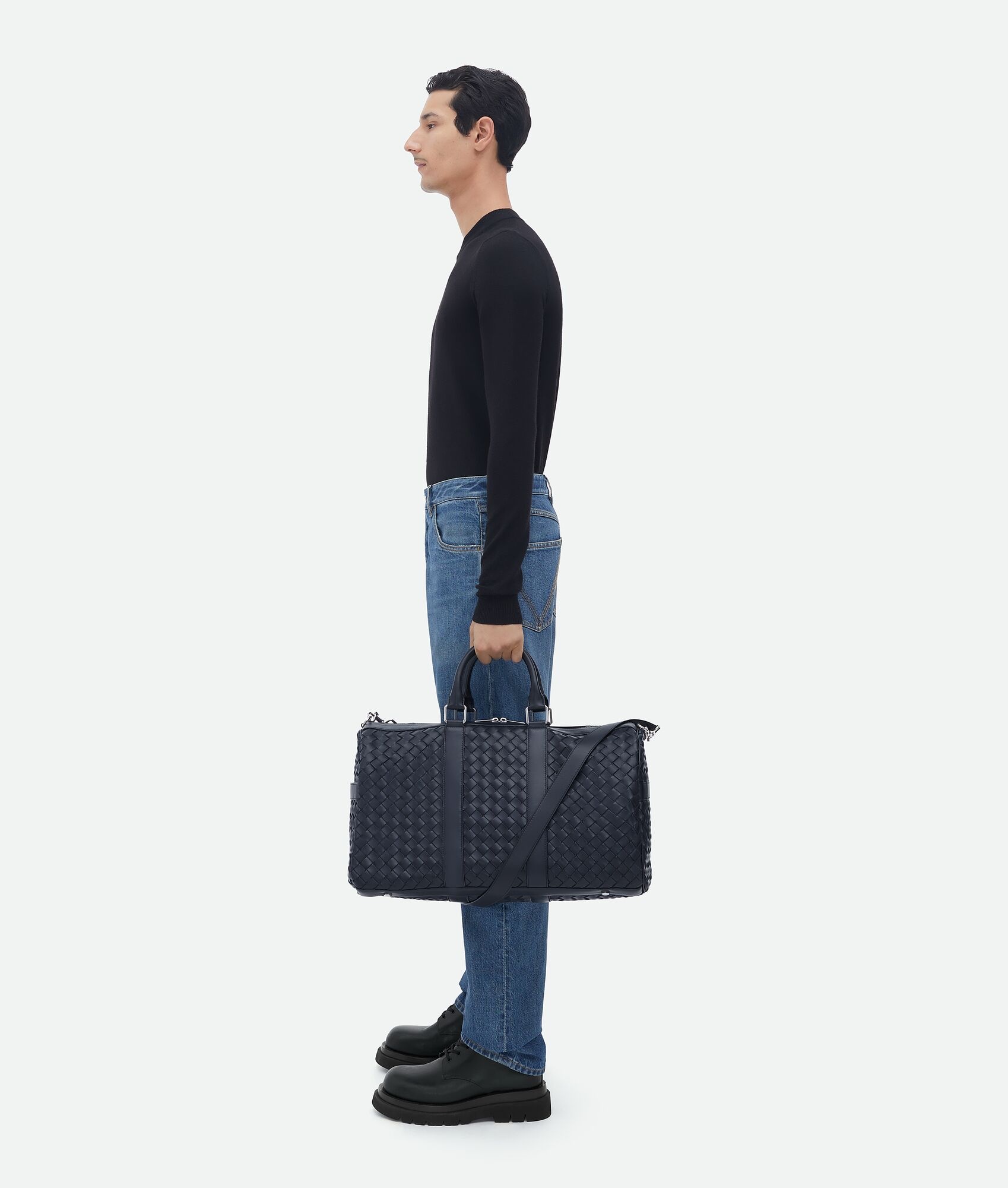 medium classic intrecciato duffle - 4