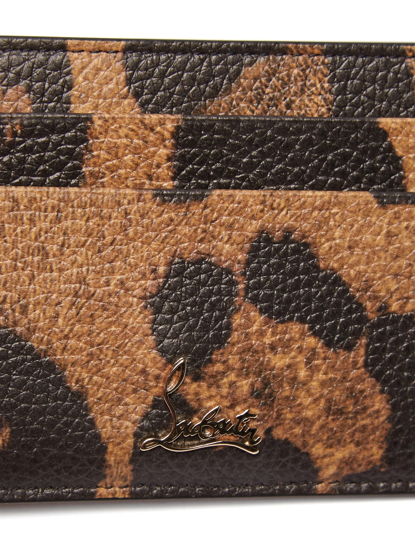 Kios leopard-print leather cardholder - 5