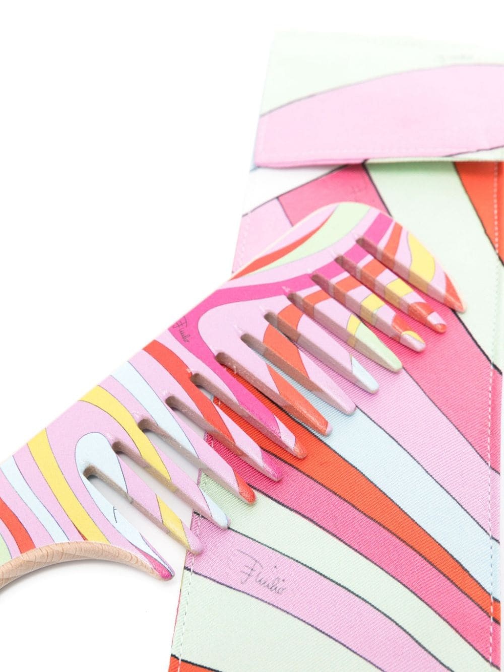 graphic-print comb and pouch set - 2