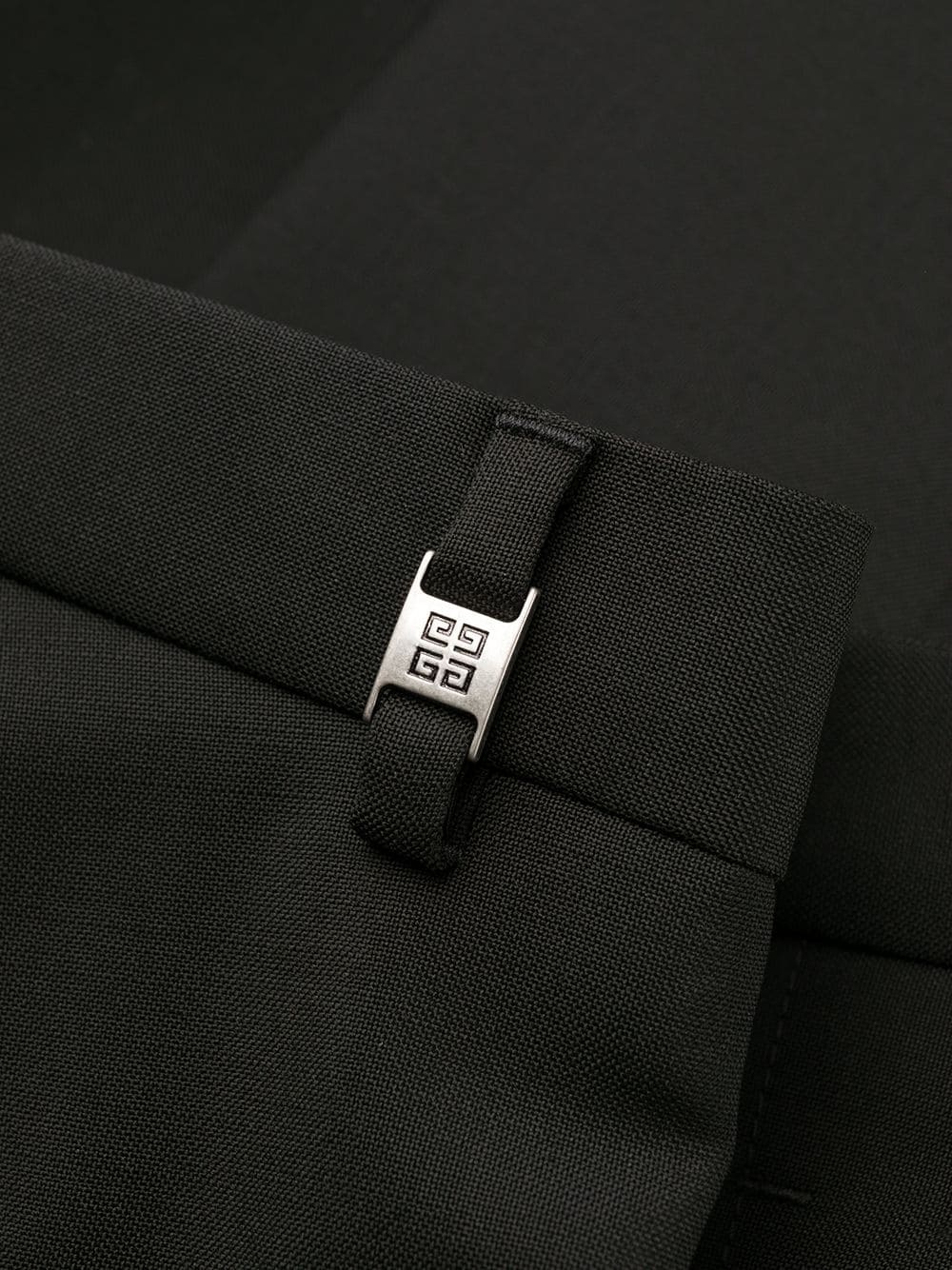 split logo detail tailored trousers - 6