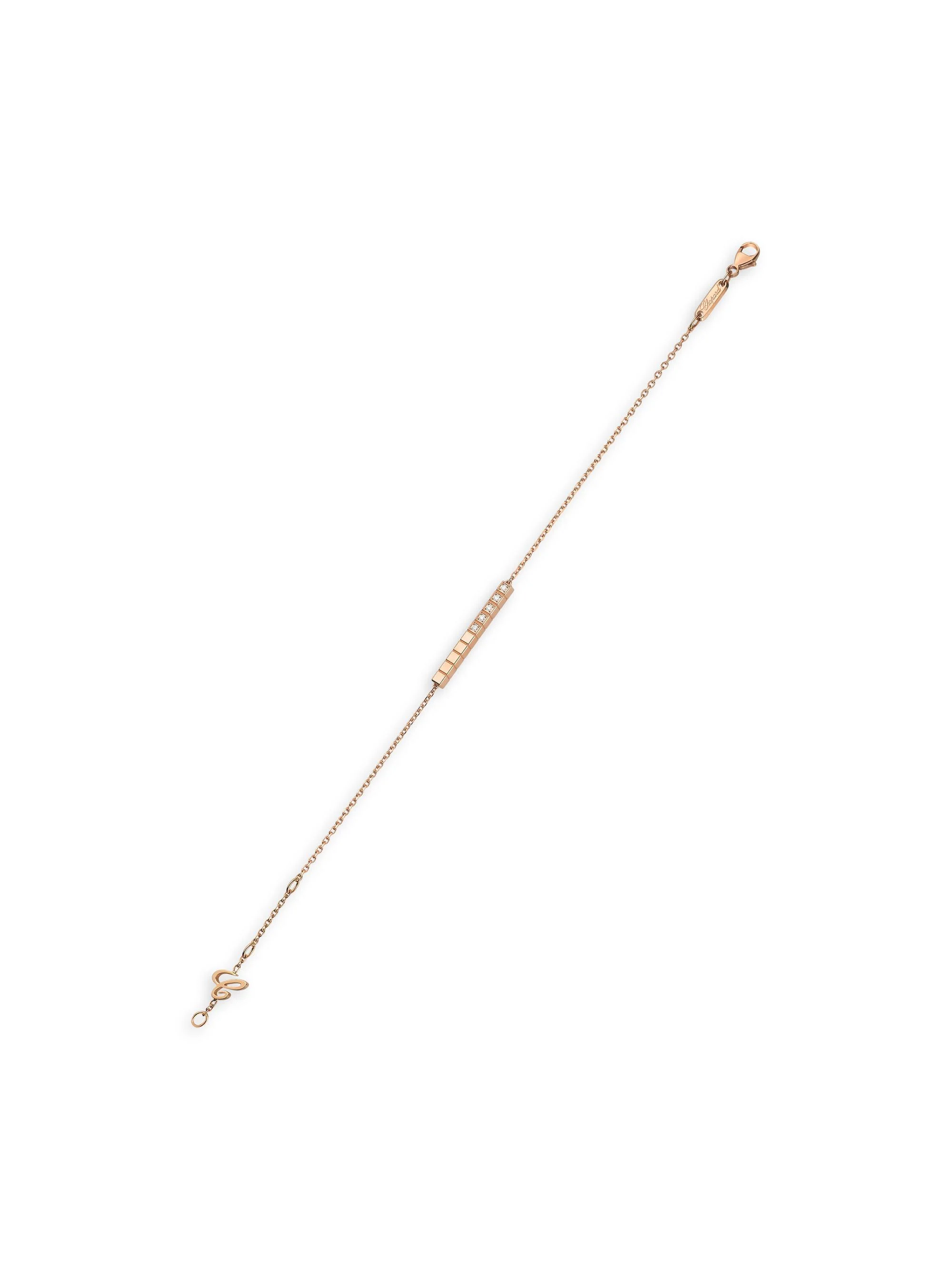 Women's Ice Cube Diamond & 18K Rose Gold Bracelet - Rose Gold - 1