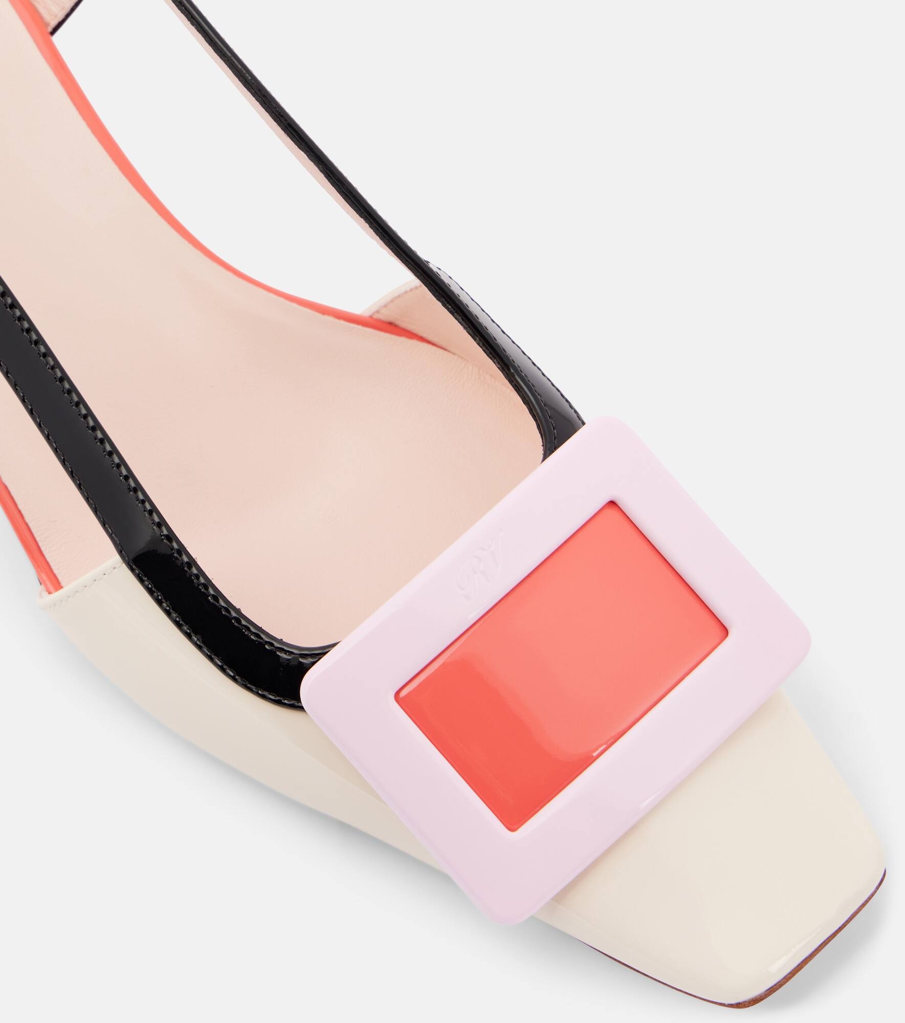 Belle Vivier 45 patent leather slingback pumps - 5