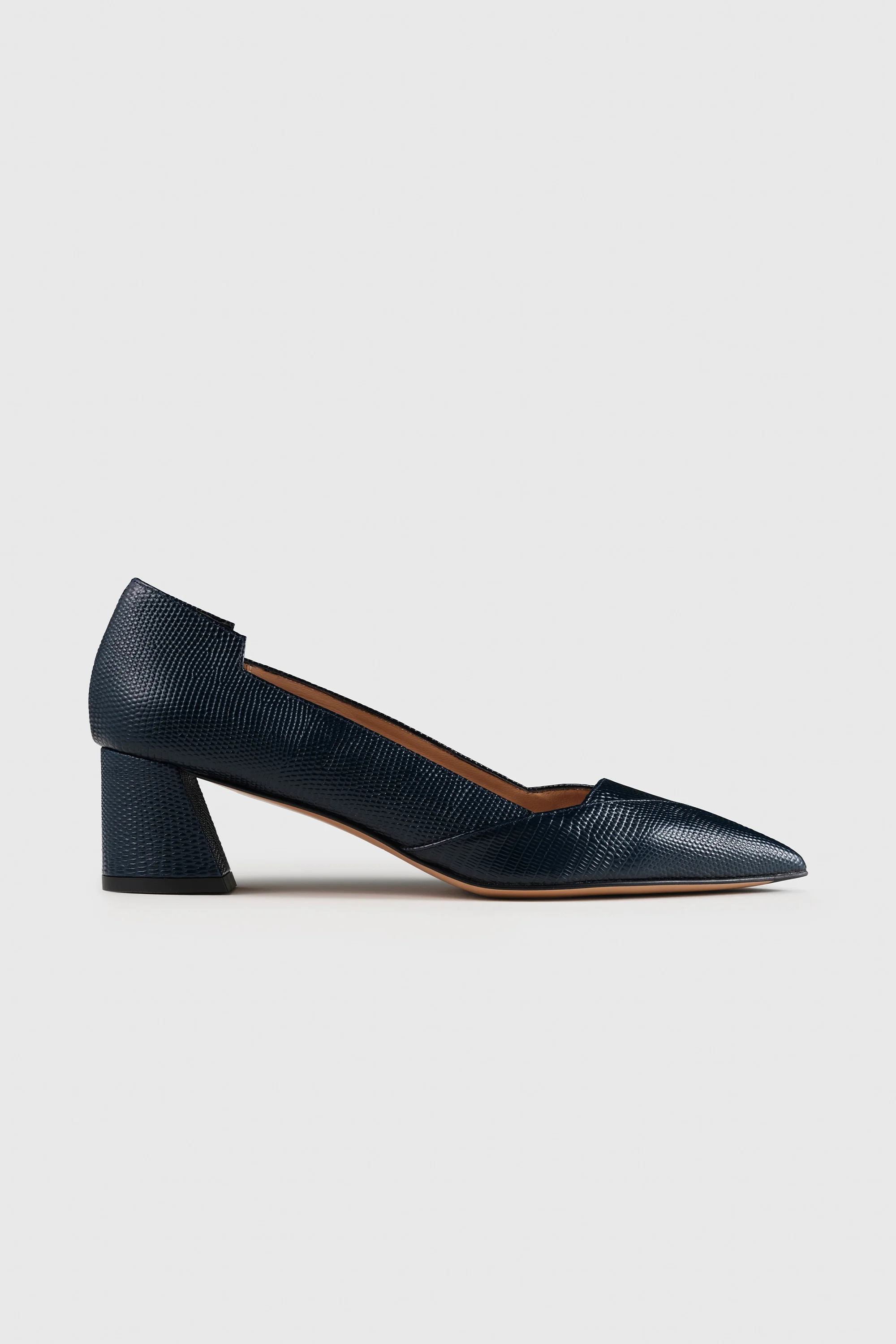 Saturnia Lizard-Embossed Leather Heels 45 - 1