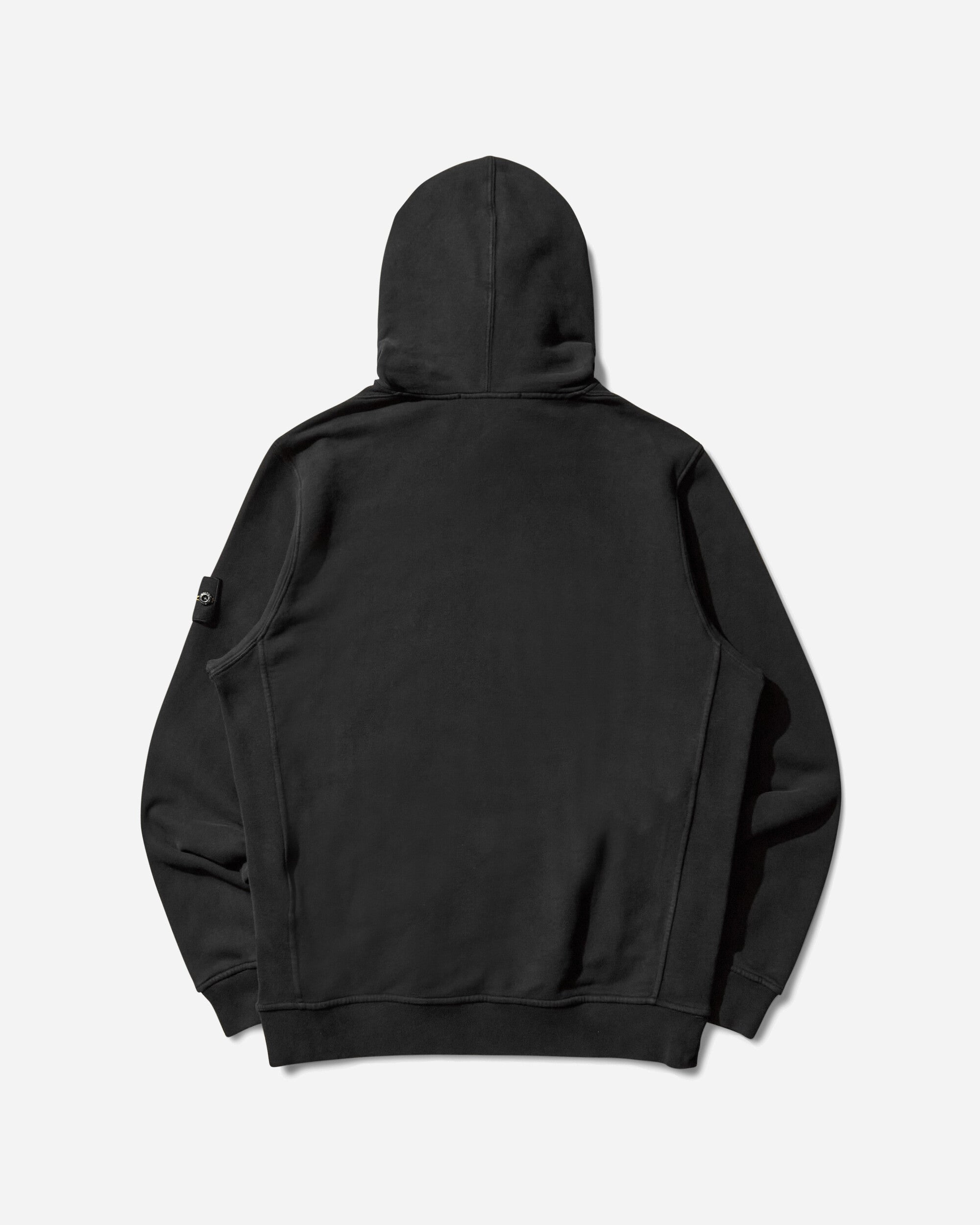 Men's Garment Dyed Hoodie Black - 2