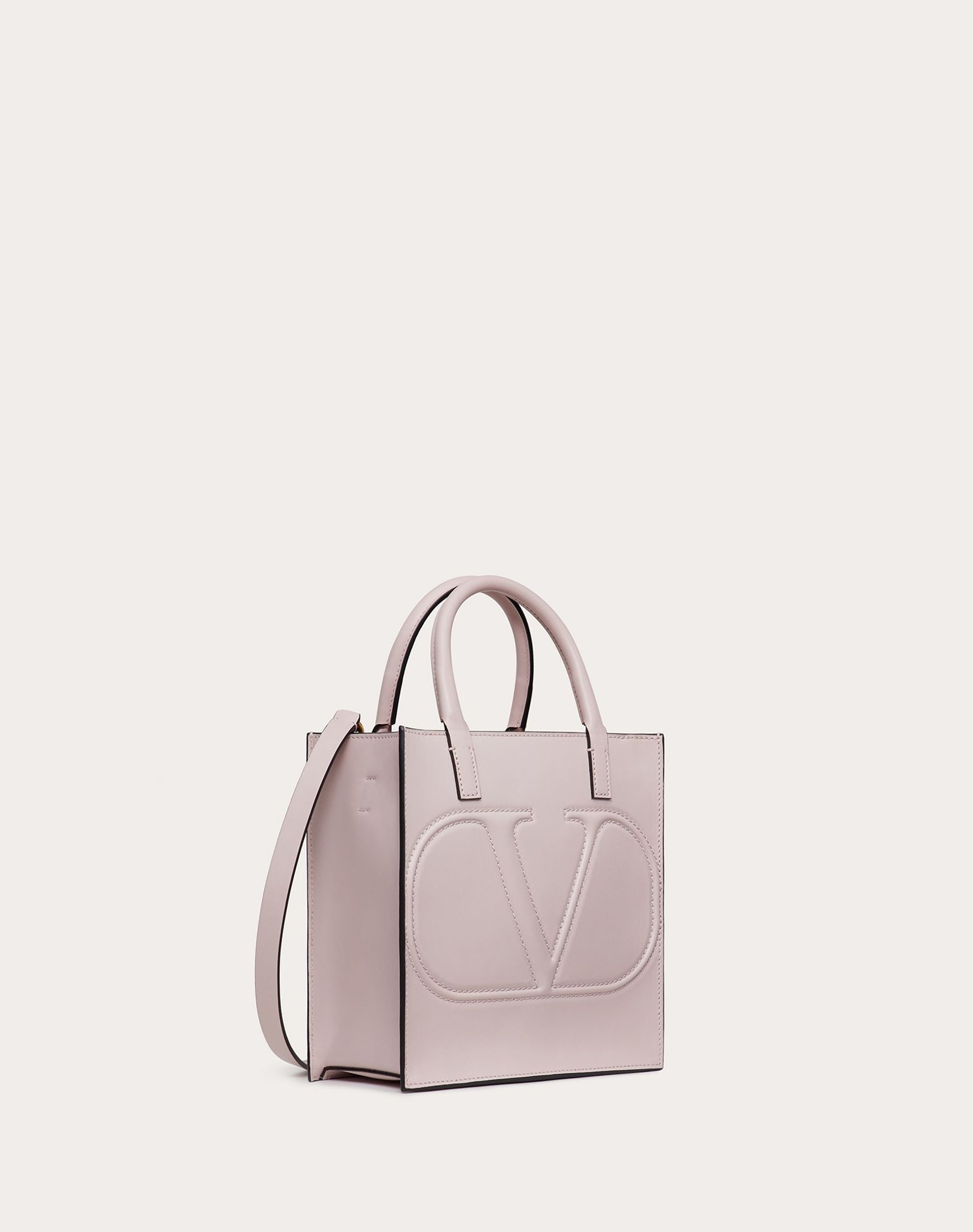 Small VLogo Walk Calfskin Tote Bag - 2