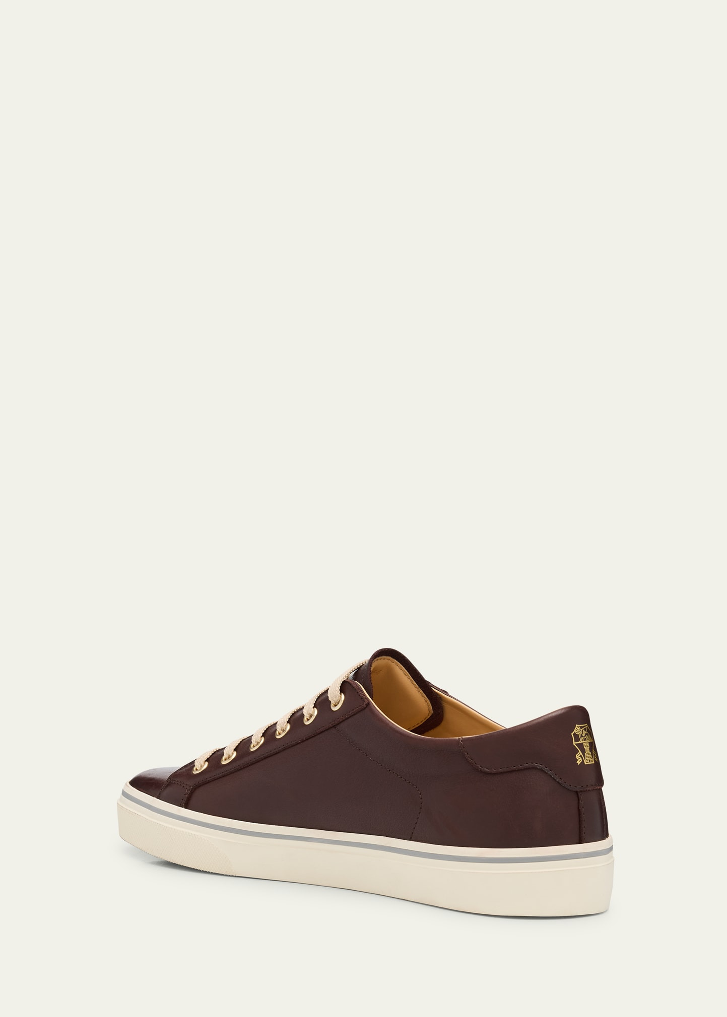 Men's Vulcanized-Sole Leather Low-Top Sneakers - 4