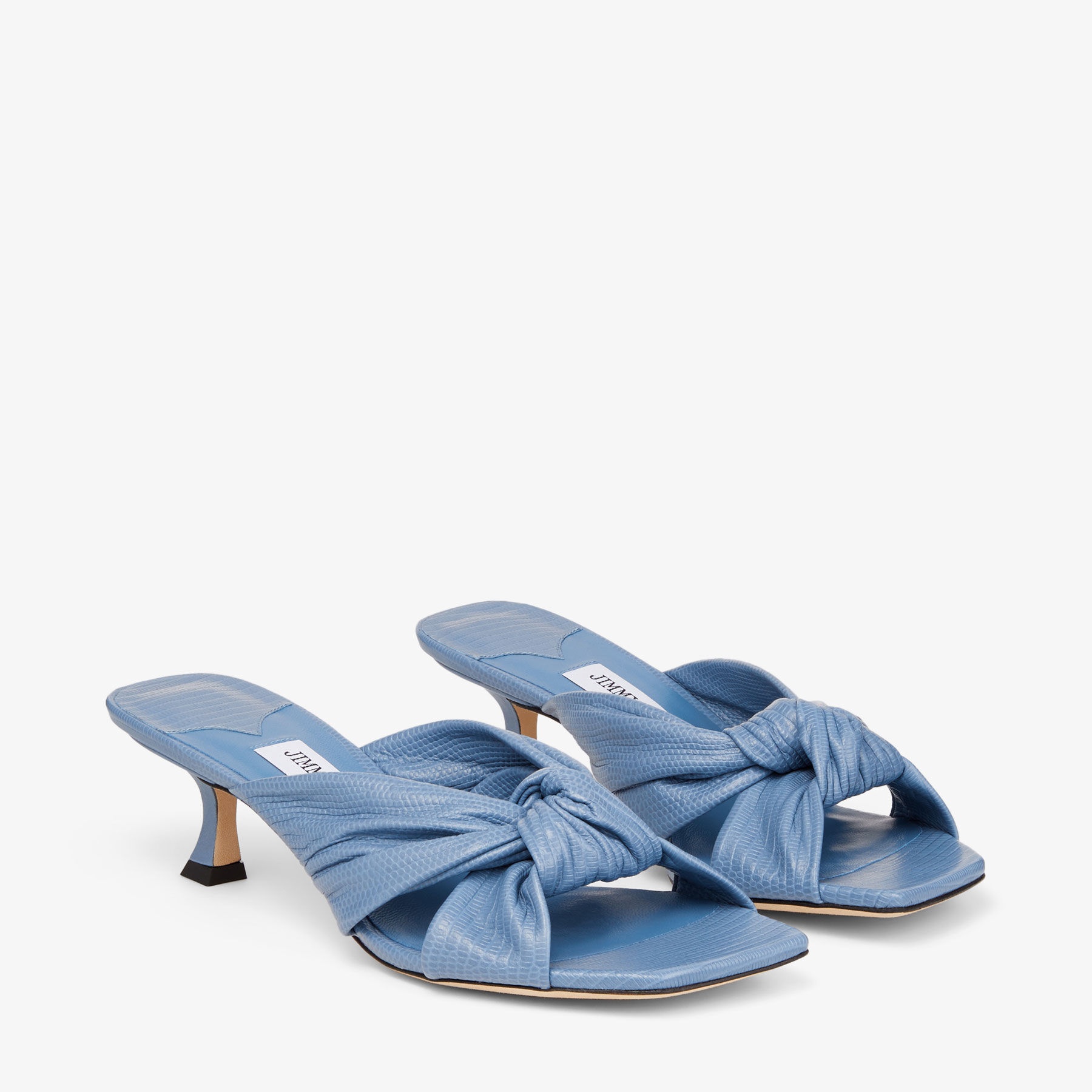 Avenue 50
Denim Lizard Print Mules - 3