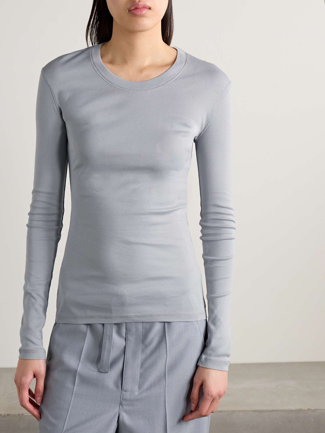 Cotton-jersey T-shirt Light gray - 3