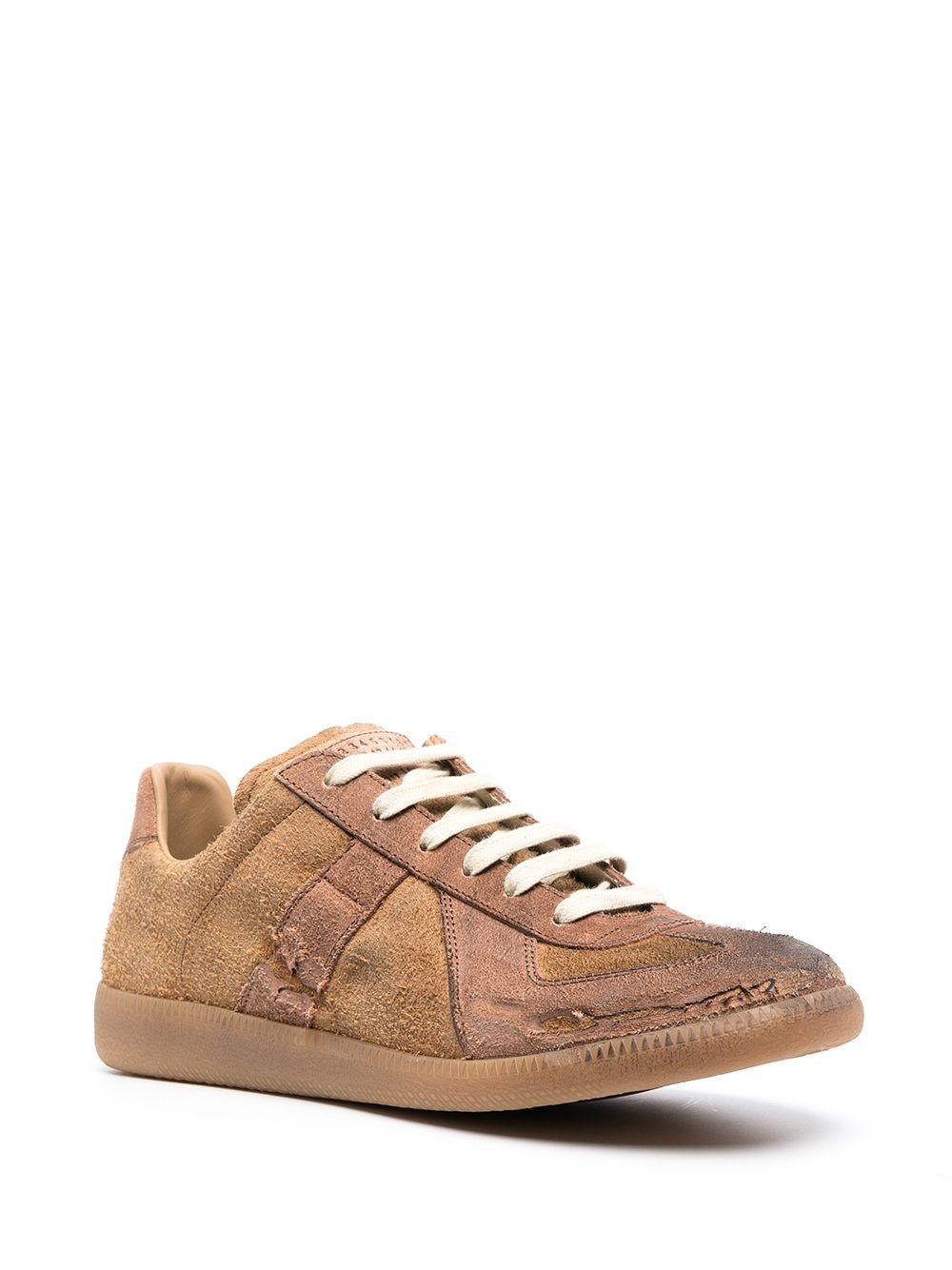 Replica distressed suede sneakers - 2