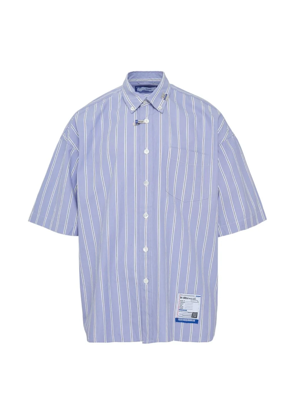stripe short sleeve shirt - 1
