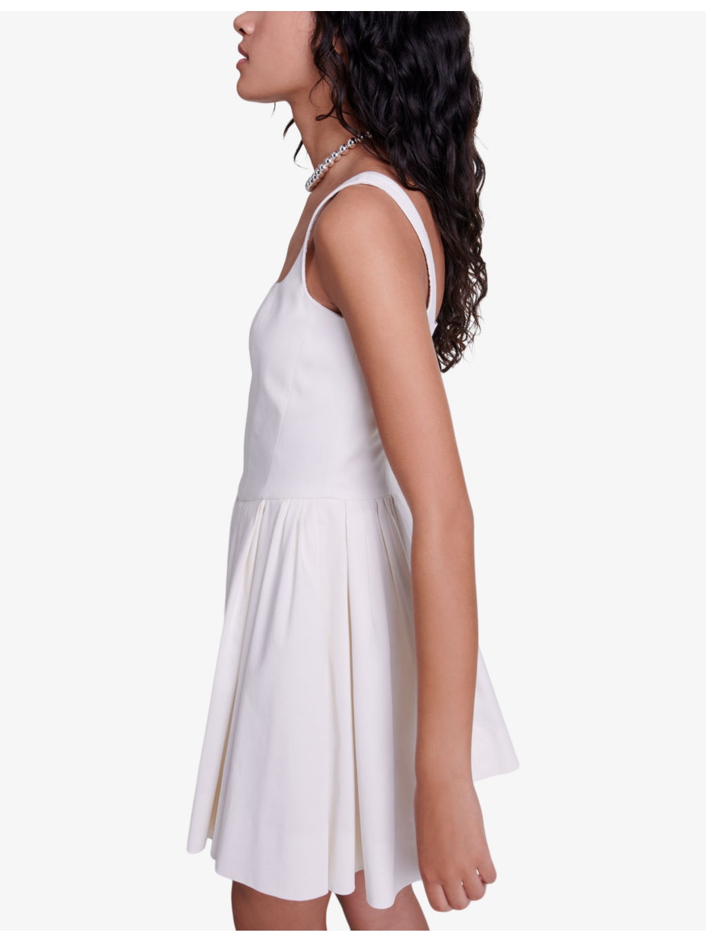 Square-neck sleeveless stretch-woven mini dress - 3