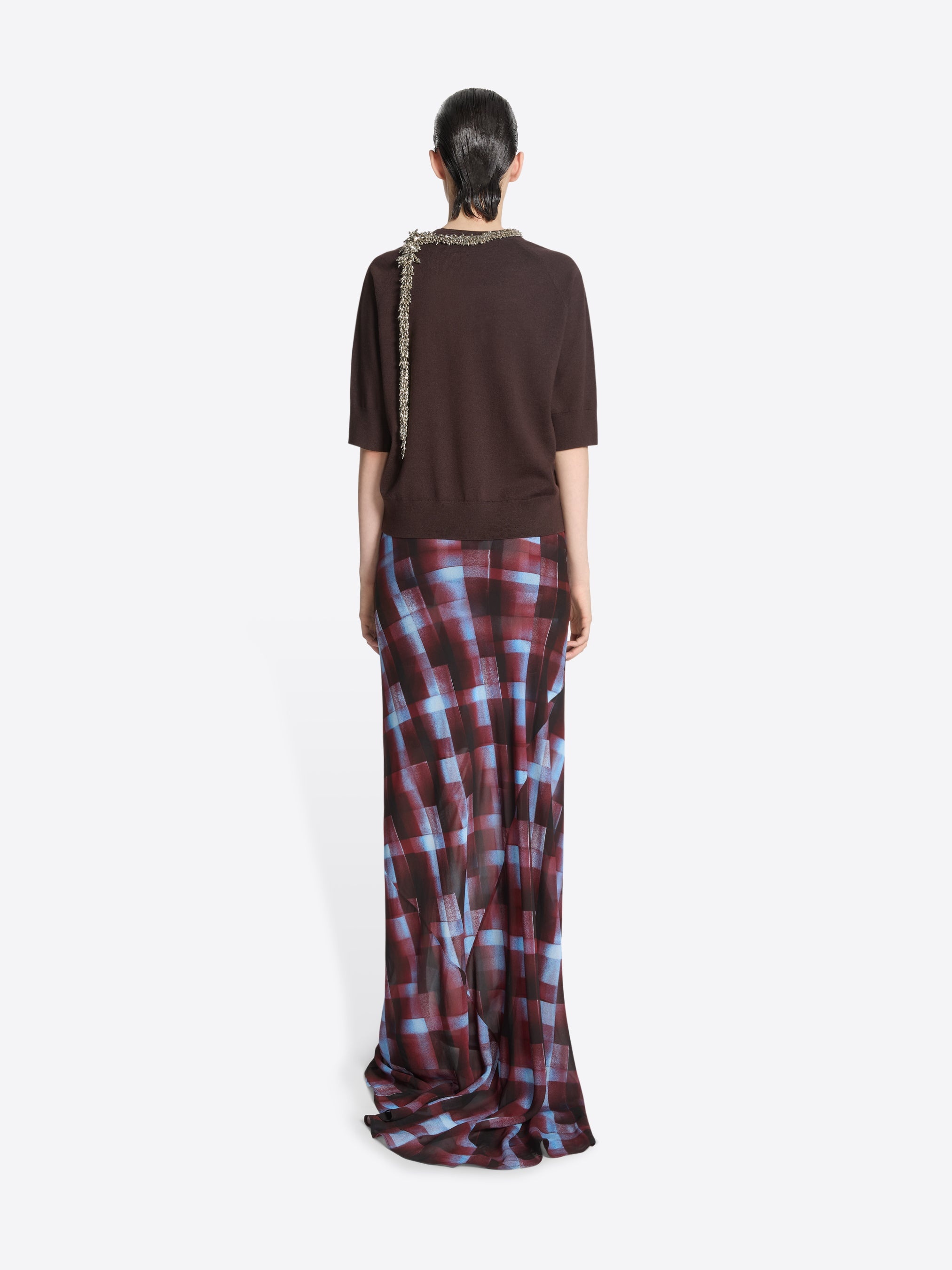 LONG DRAPED SKIRT - 4