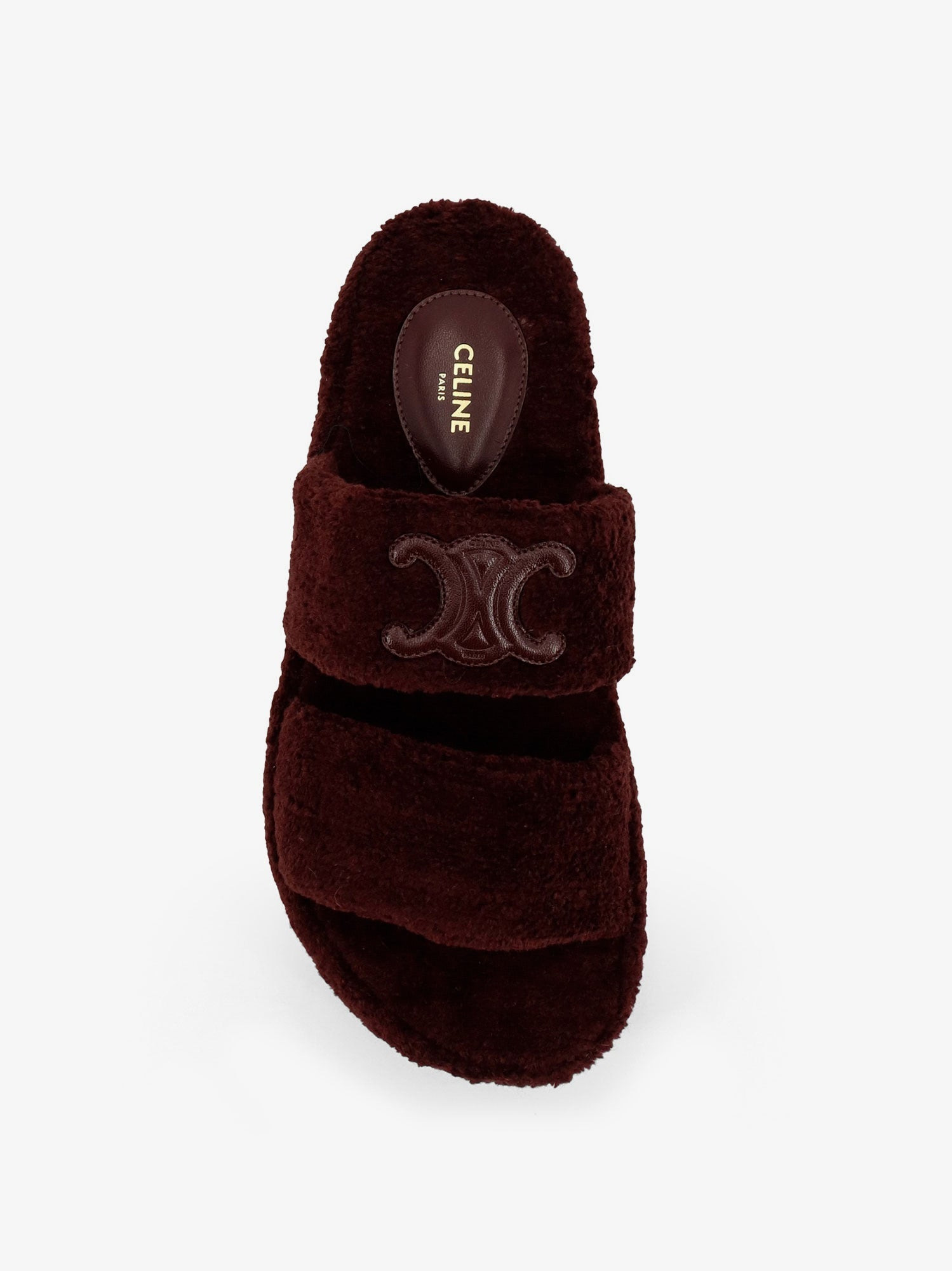 Celine Women Triomphe Fur Shearling Slides - 4