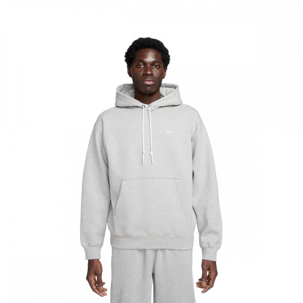 Solo Swoosh Fleece Hoodie "Dark Grey Heather" - 1