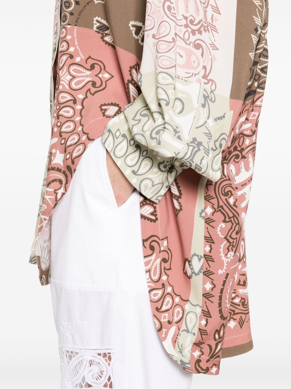 paisley-print patchwork shirt - 5