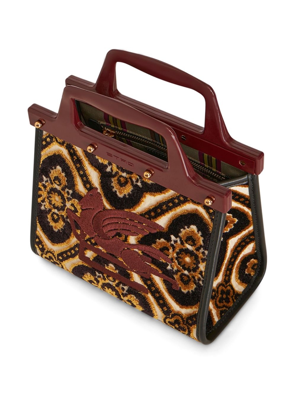 Jacquard Love Trotter Mini Bag In Black - ETRO - Russocapri