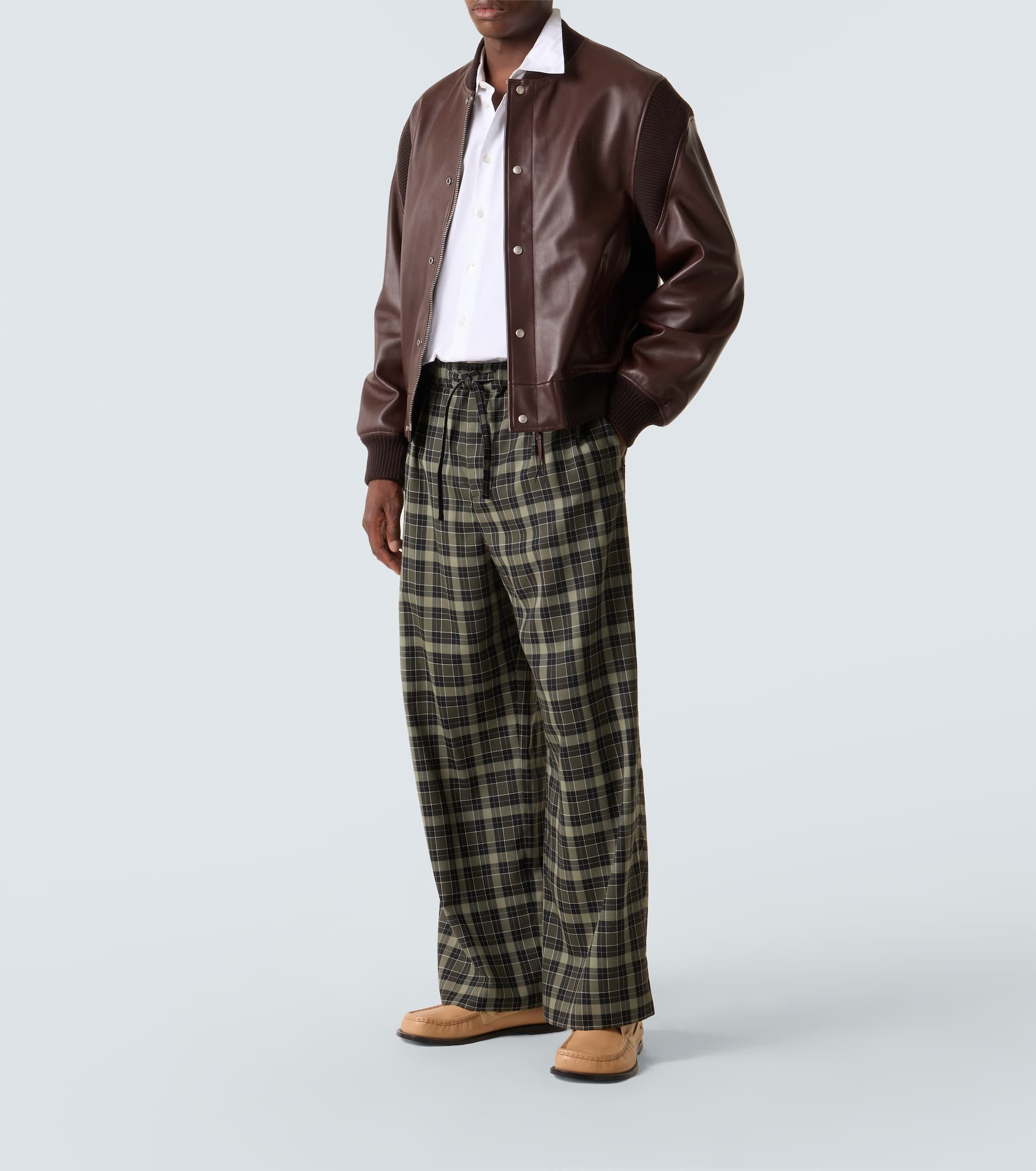 Checked wide-leg pants - 2