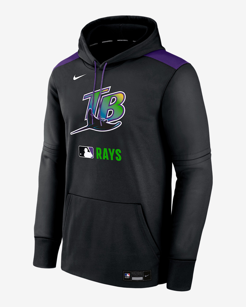 Tampa Bay Rays Authentic Collection Men's Nike Therma MLB Pullover Hoodie 1