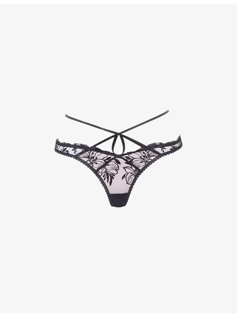 Ozella mid-rise floral-lace thong 1