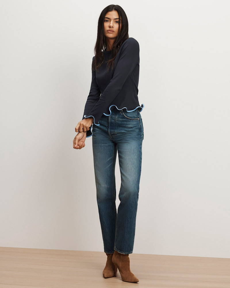 ELIANNE RUFFLE-TRIM T-SHIRT 3