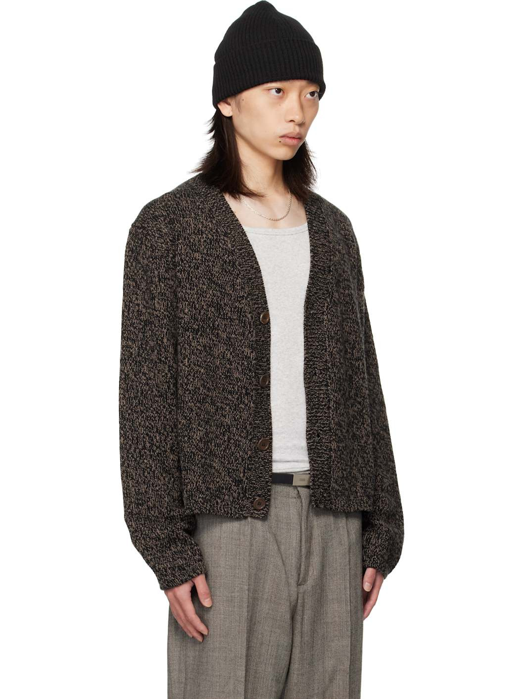 Black & Beige Academy Cardigan - 2