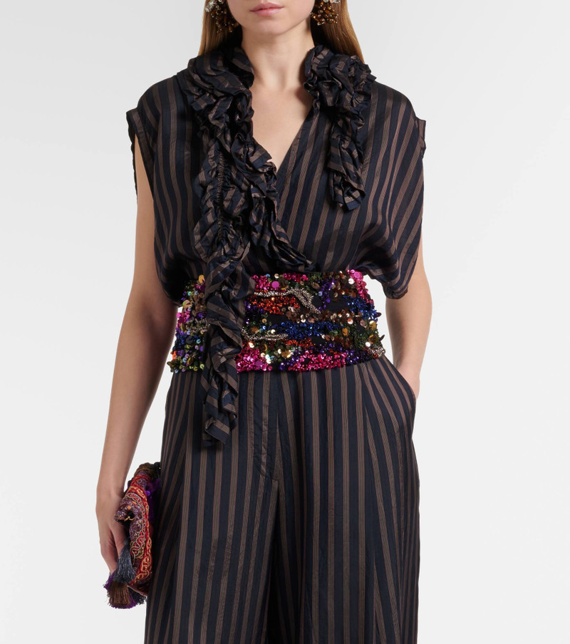 Dries Van Noten Sequined belt outlook