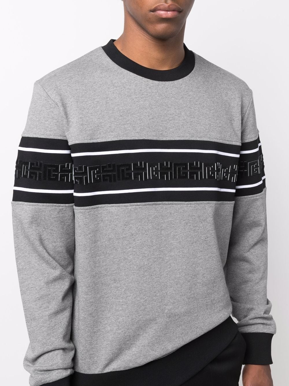 logo-print crew neck sweatshirt - 5