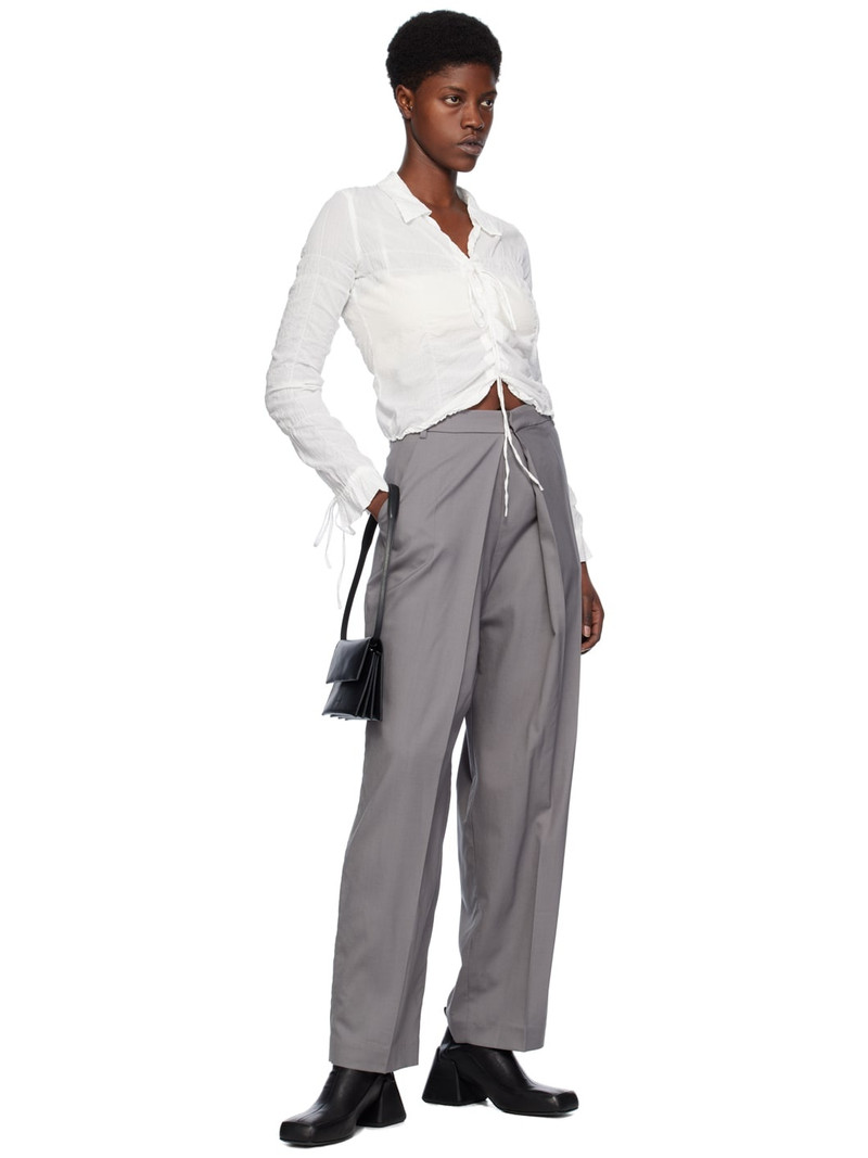 LOW CLASSIC Gray Wide-Leg Trousers outlook