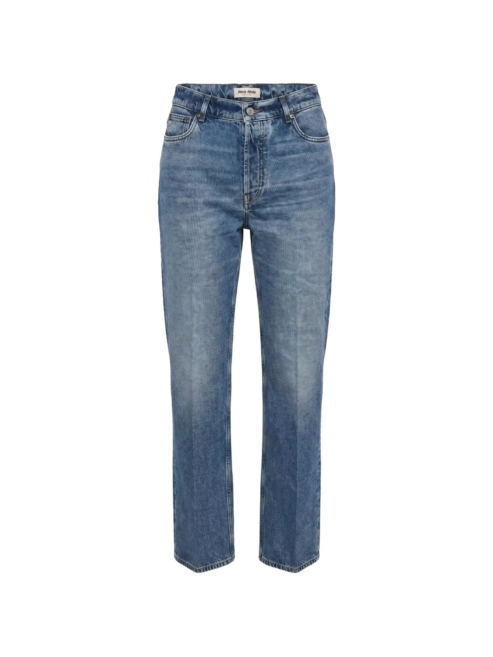 Washed denim pants - 1