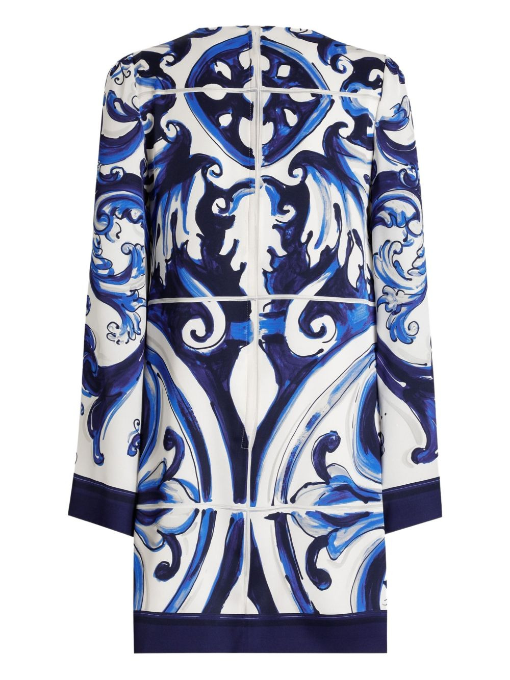 Majolica-print long-sleeve mini dress - 2