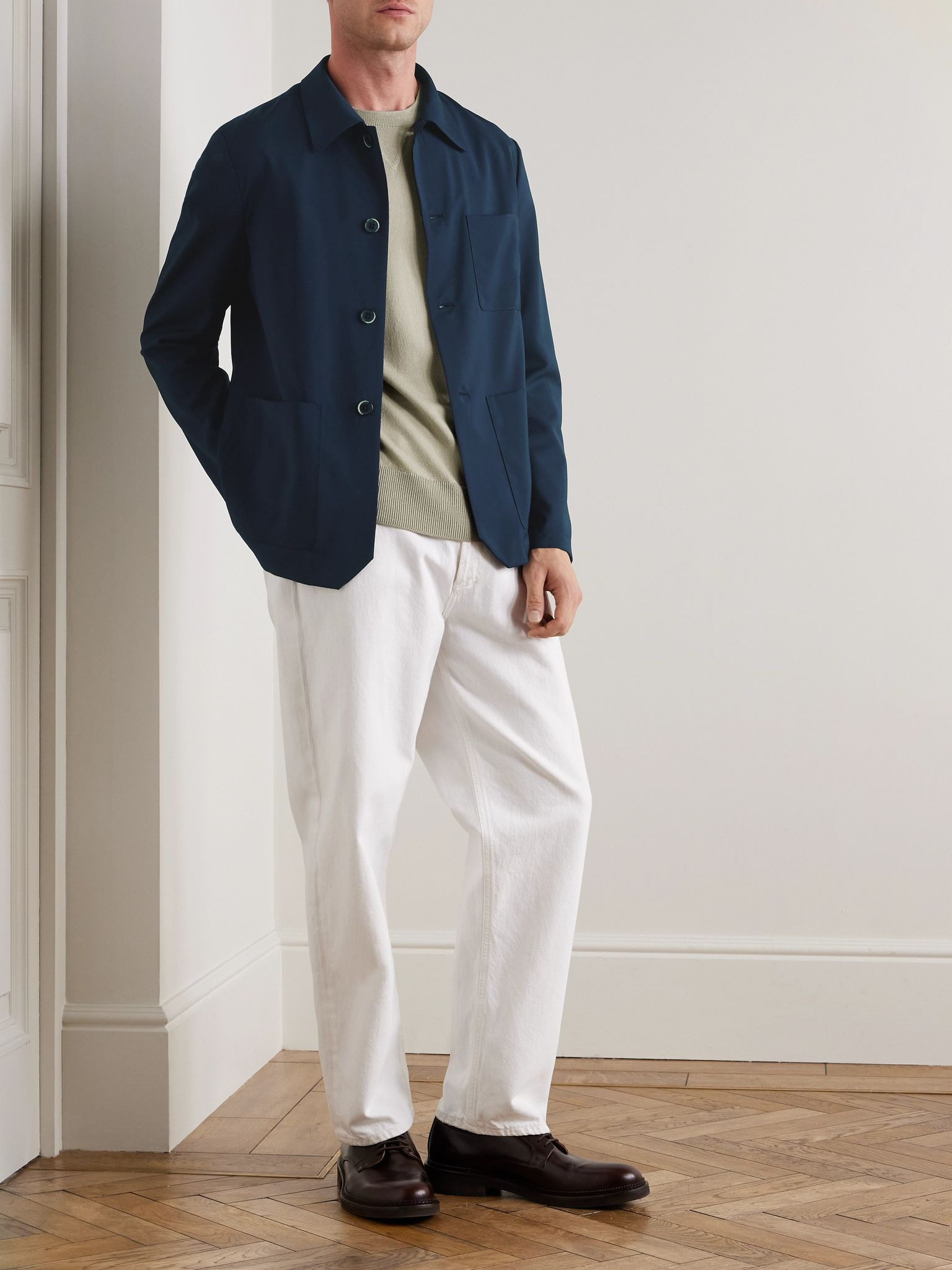 Visal Wool Overshirt Navy - 2