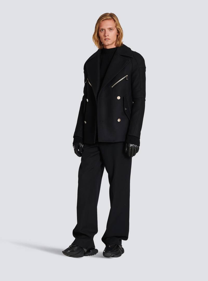 Balmain Short wool coat outlook