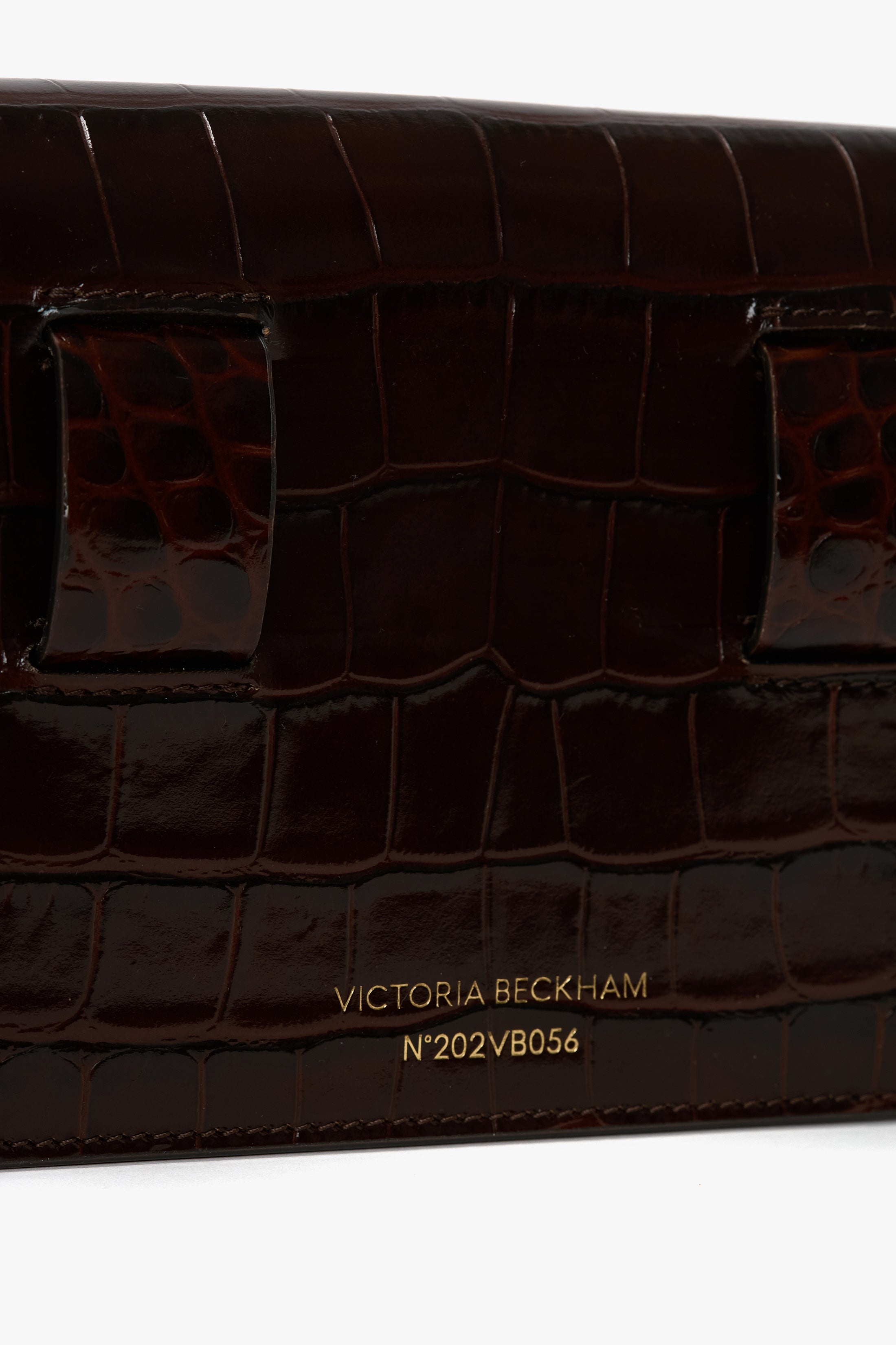 Nano Dorian Belt Bag In Dark Brown Croc Embossed Leather - 8