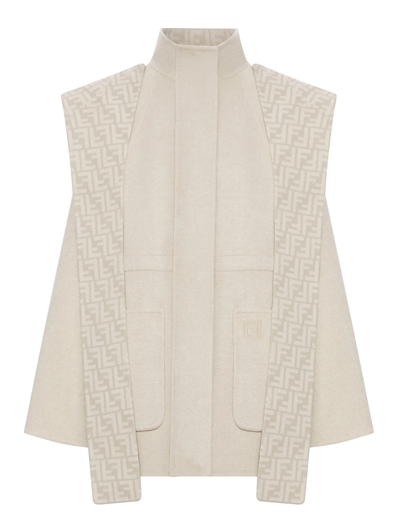 BEIGE WOOL PARKA BLOUSON - 1