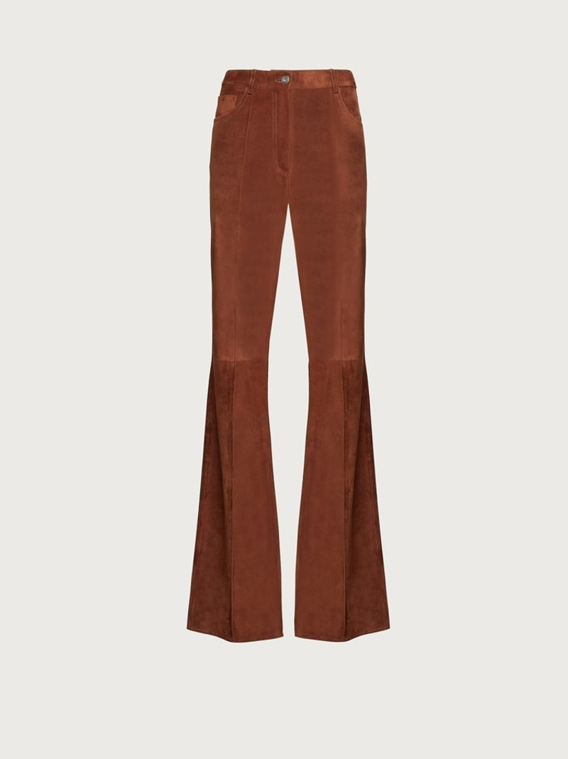 SUEDE FIVE POCKET TROUSER - 1