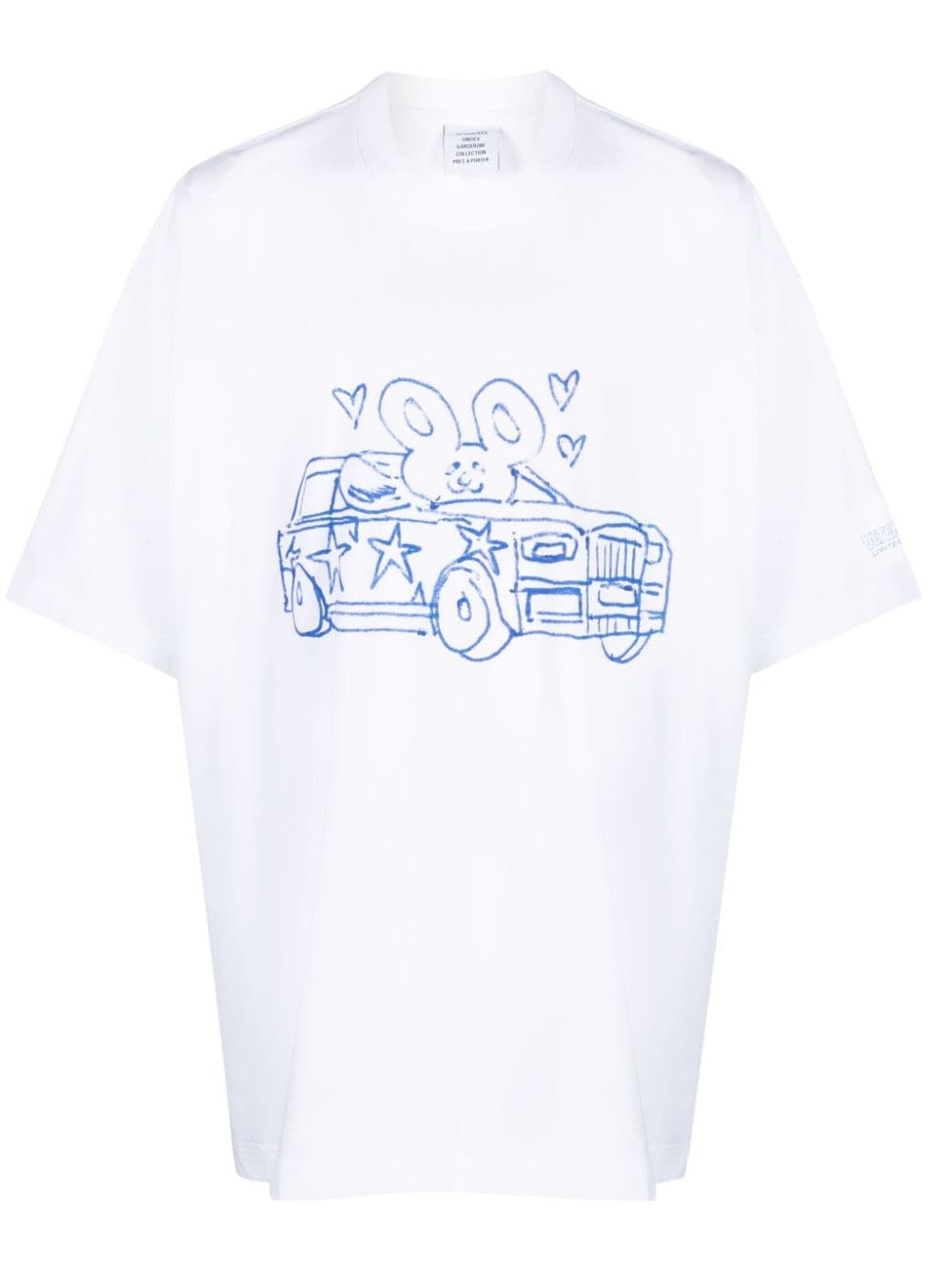 illustration-print cotton T-shirt - 1