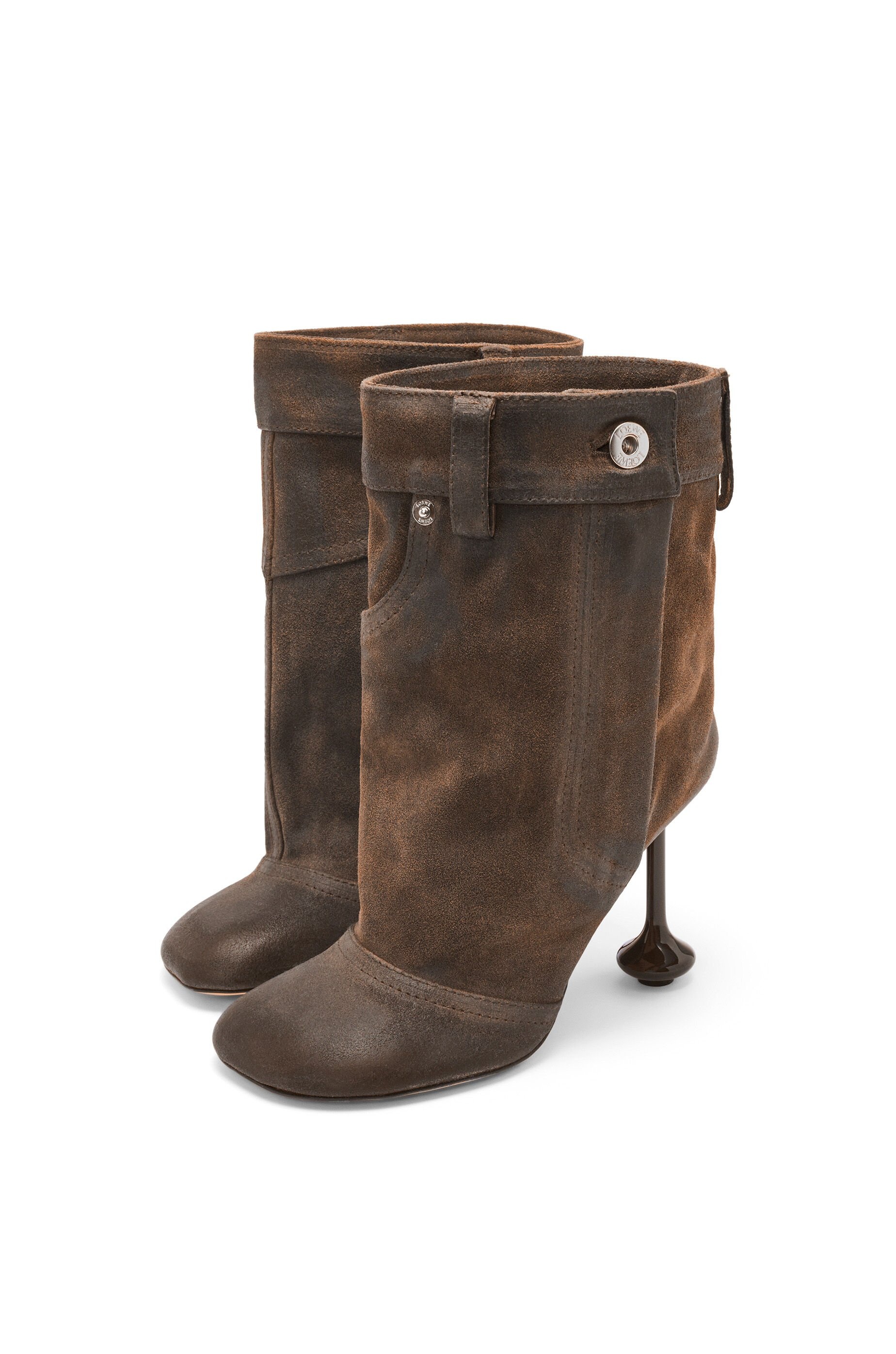 Toy ankle bootie in waxed suede - 3
