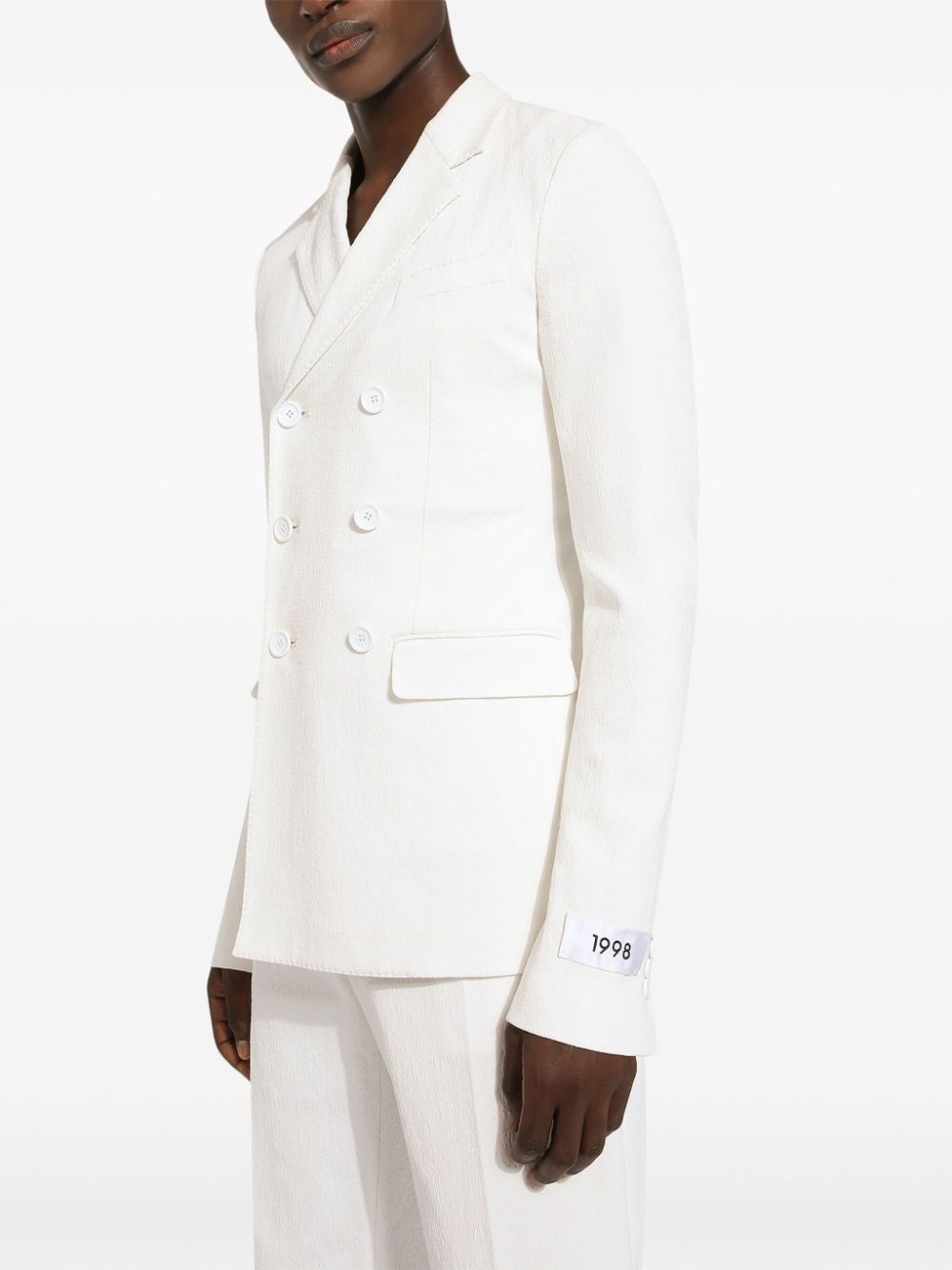 double-breasted crepe blazer - 5