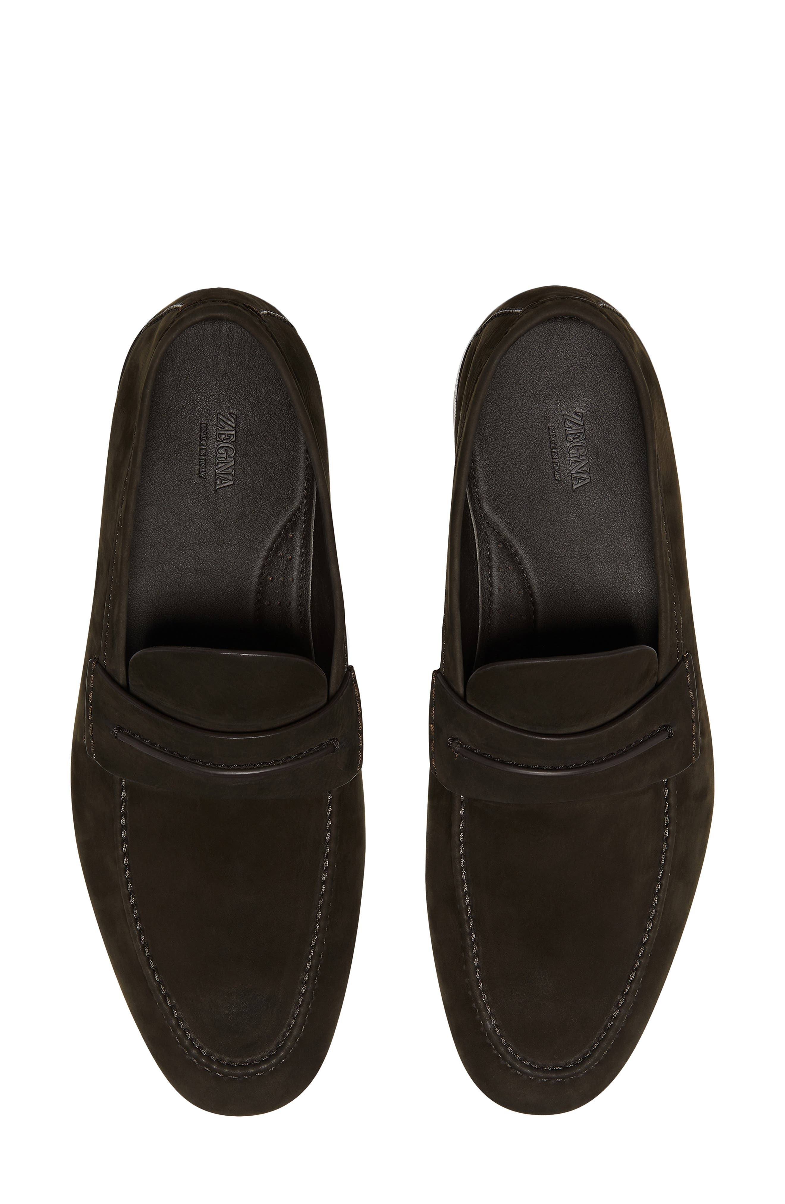 ZEGNA Dark Brown Secondskin Loafer in Medium Brown Solid at Nordstrom - 4