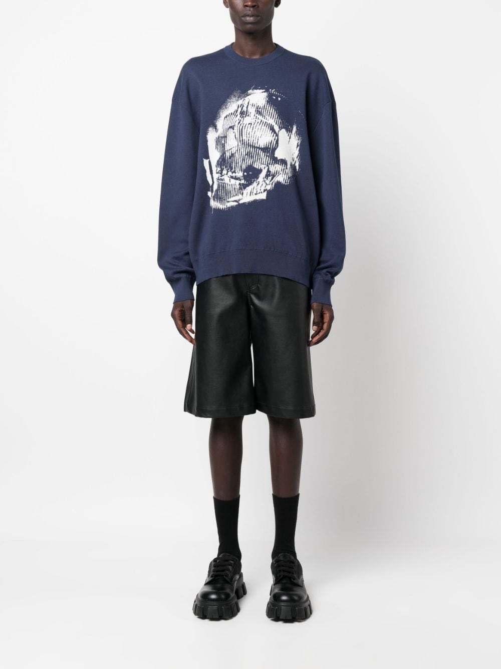 Skull Graffiti jacquard-knit jumper - 2