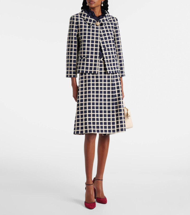 Valentino Checked wool and cotton-blend jacket outlook