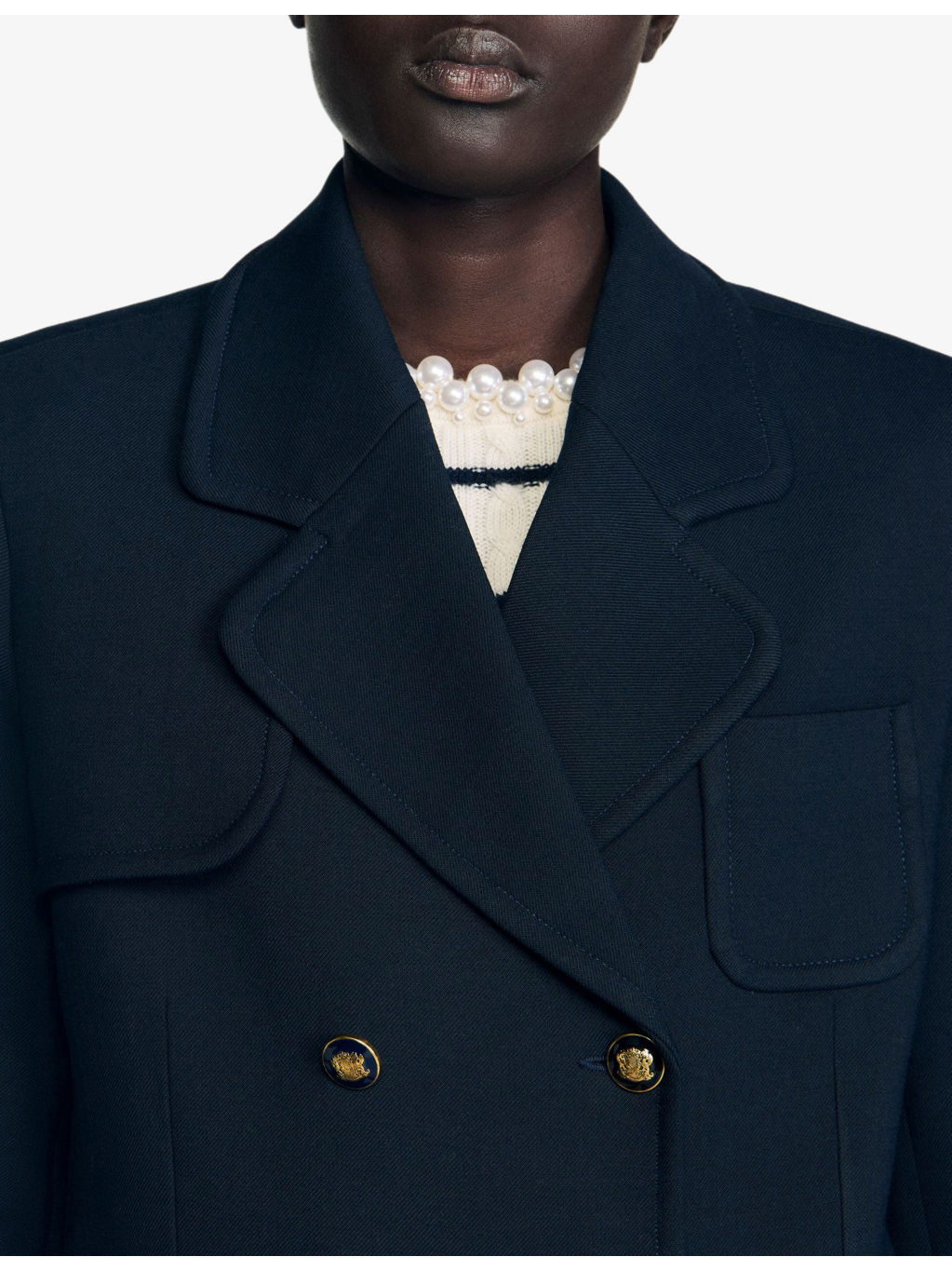 Double-Breasted Patch-Pocket Stretch-Twill Coat - 5