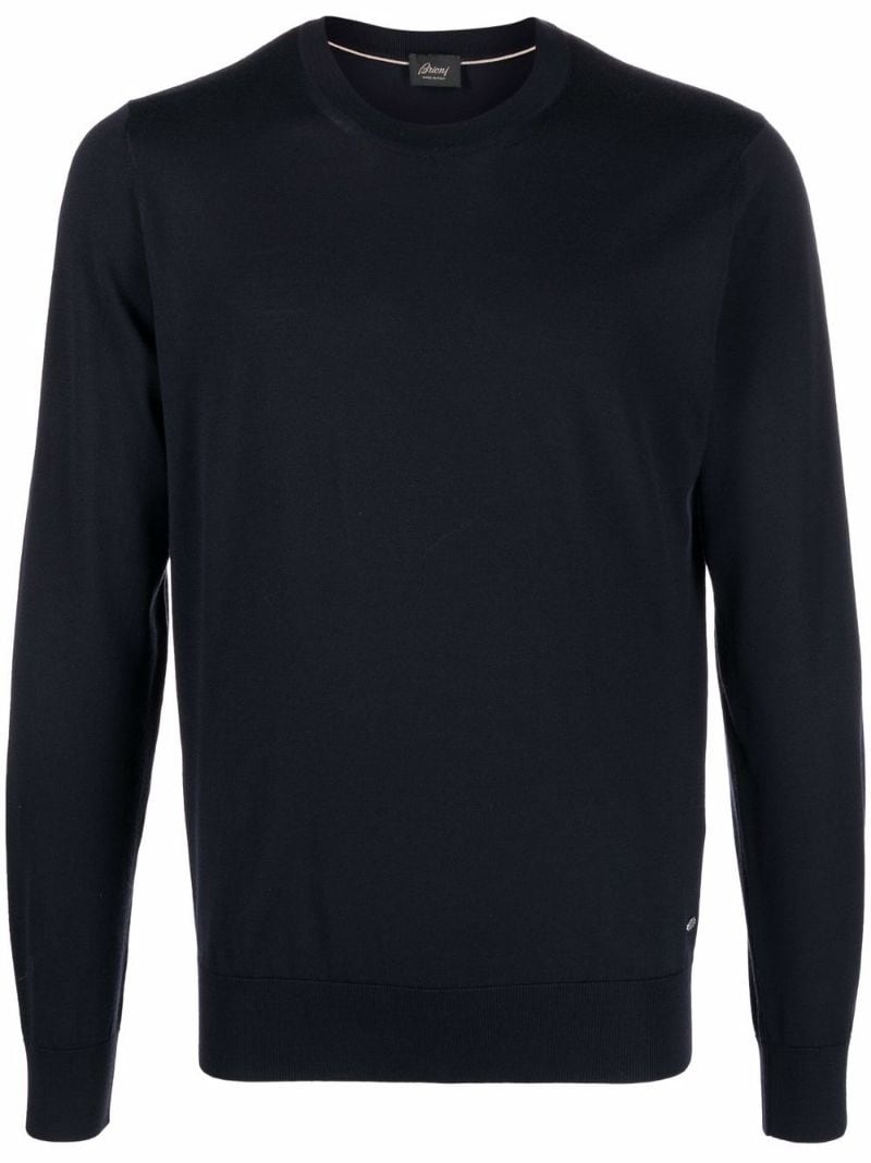 crew-neck wool jumper - 1