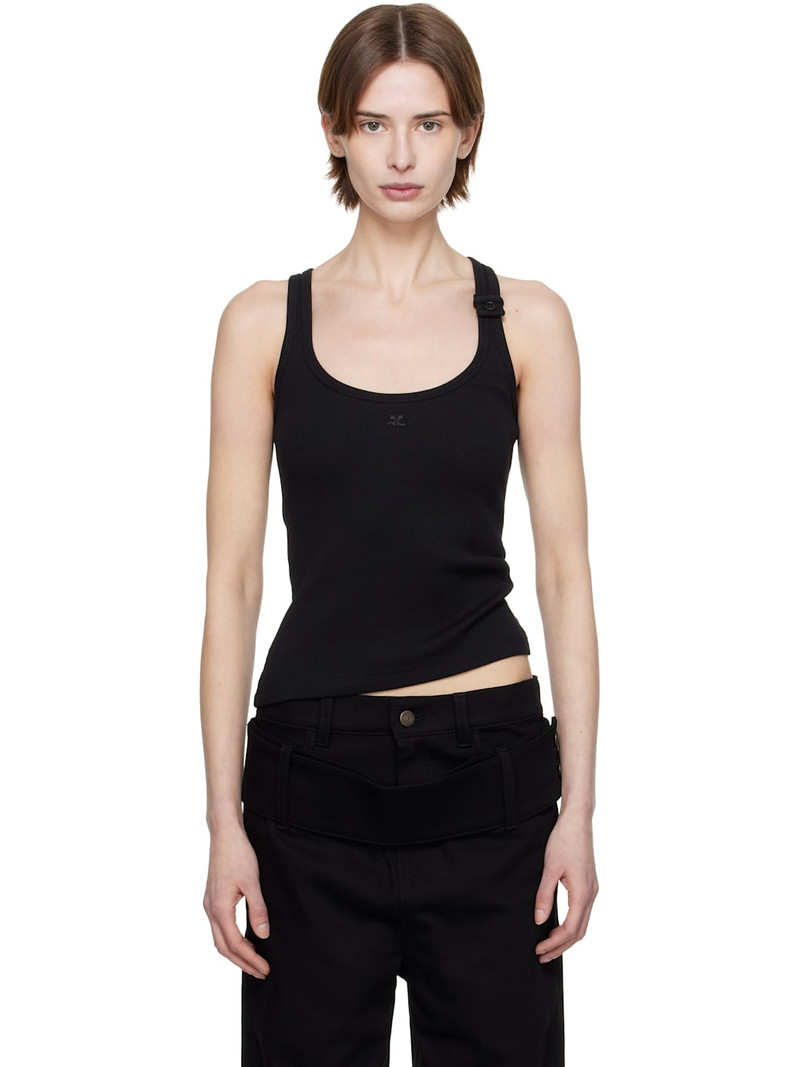 Black 90's Rib Tank Top 1