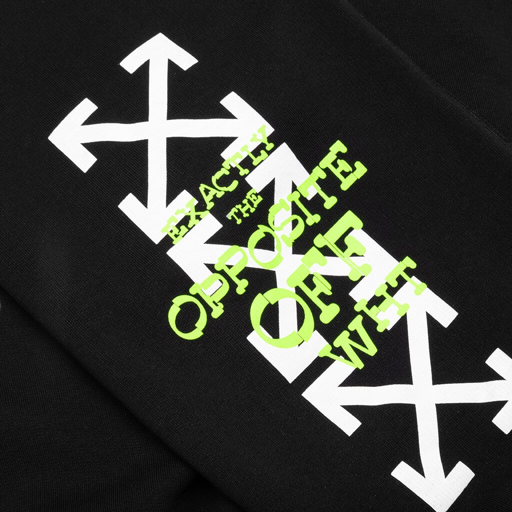 OPPOSITE ARR SLIM SWEATPANTS - BLACK/LIME - 4
