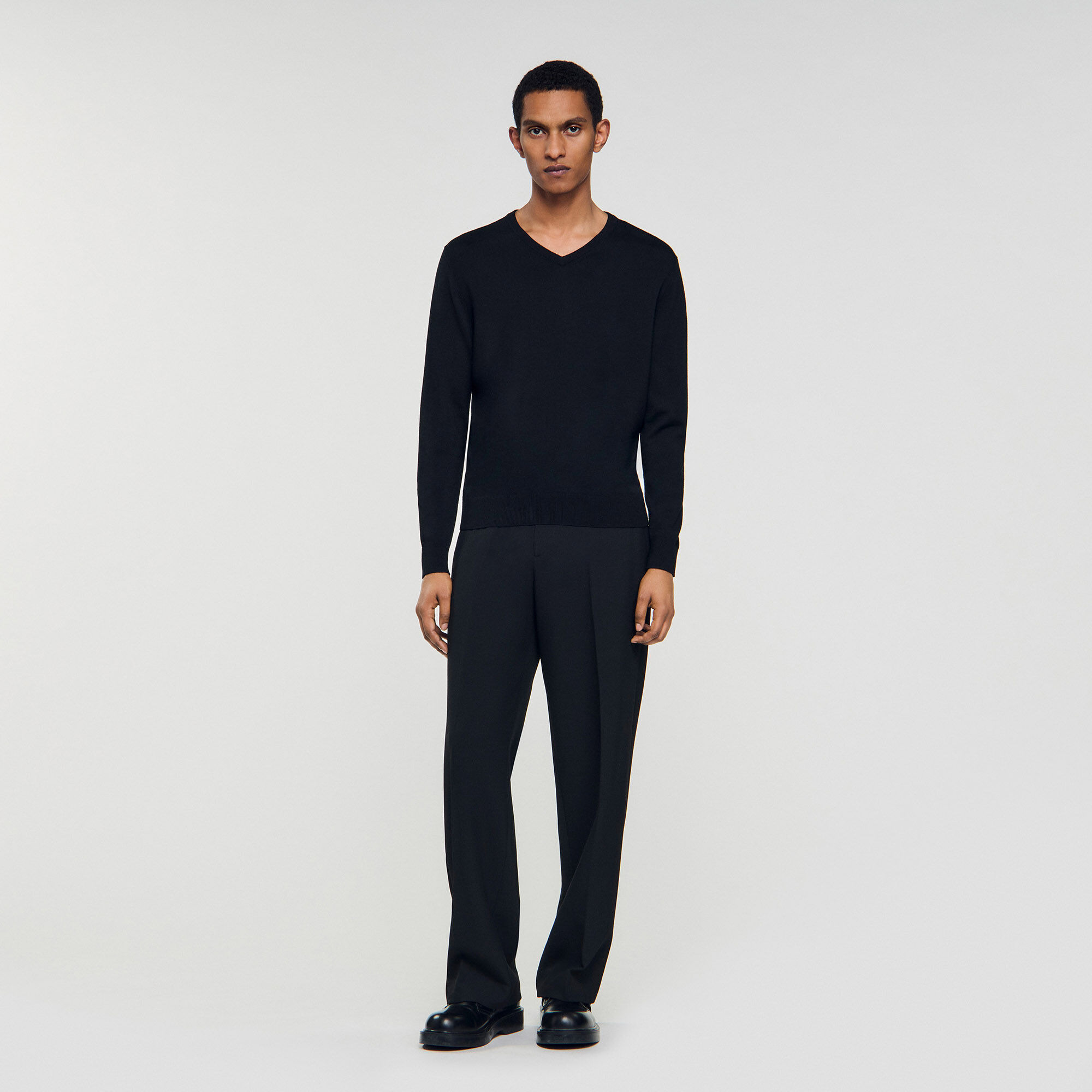 V-NECK WOOL SWEATER - 2