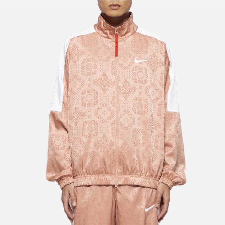 Nike x CLOT Rose Gold Silk Pattern Track Jacket Pink CT4083-605 - 3