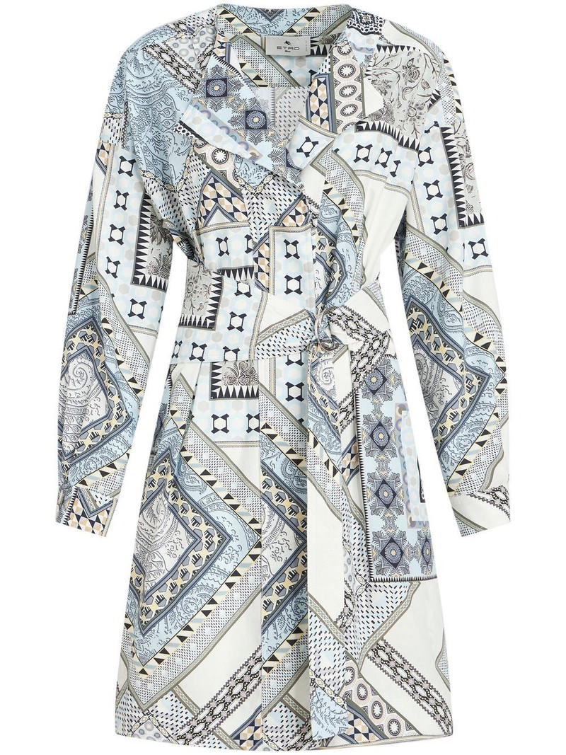 mix-print belted dress 1